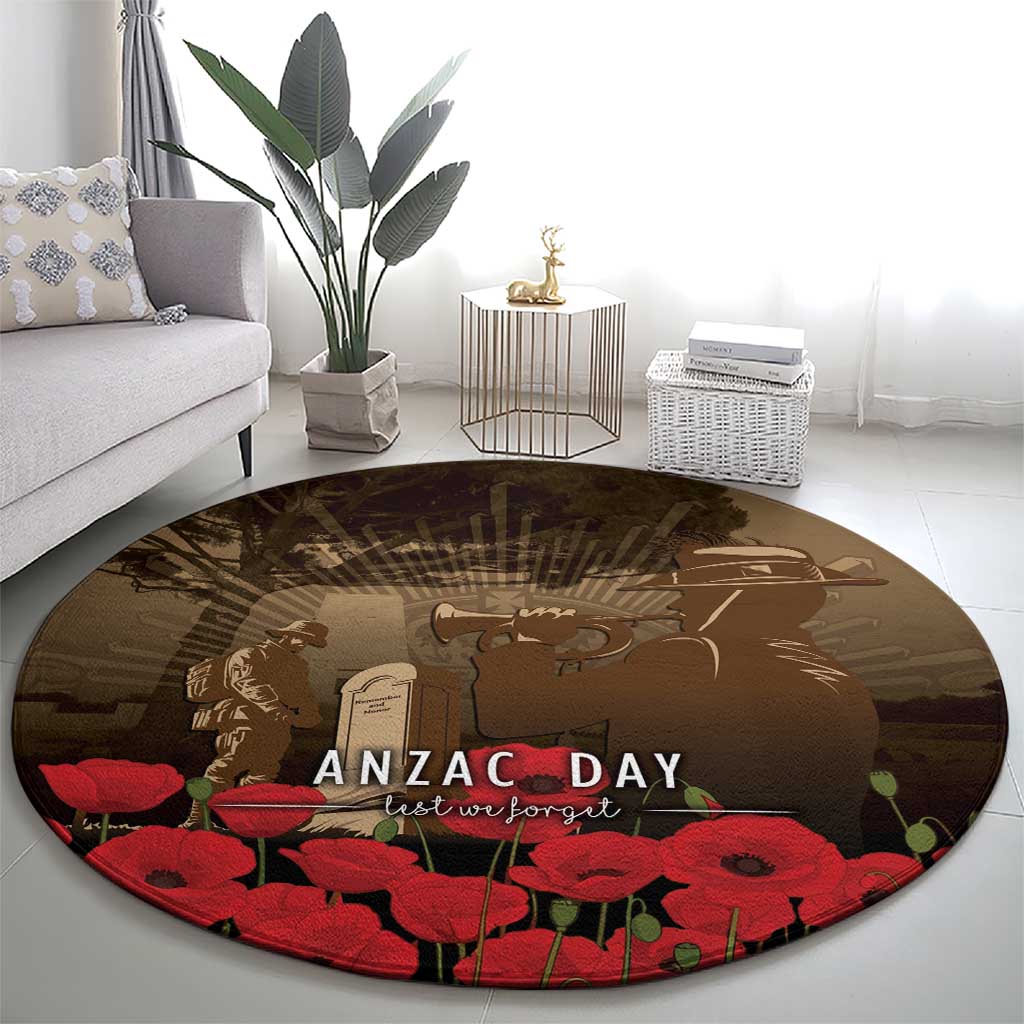 Australia - New Zealand ANZAC Lone Pine Round Carpet The Last Post LT7 - Polynesian Pride