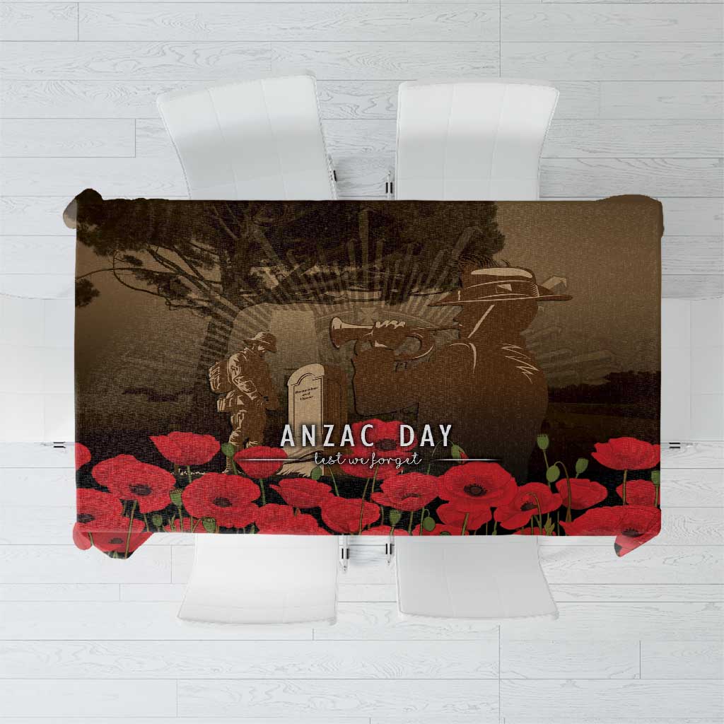 Australia - New Zealand ANZAC Lone Pine Tablecloth The Last Post LT7 Old Gold - Polynesian Pride