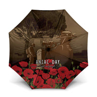 Australia - New Zealand ANZAC Lone Pine Umbrella The Last Post LT7 One Size Folded 11.42 inch Opened Diameter 37.4 inch Old Gold - Polynesian Pride