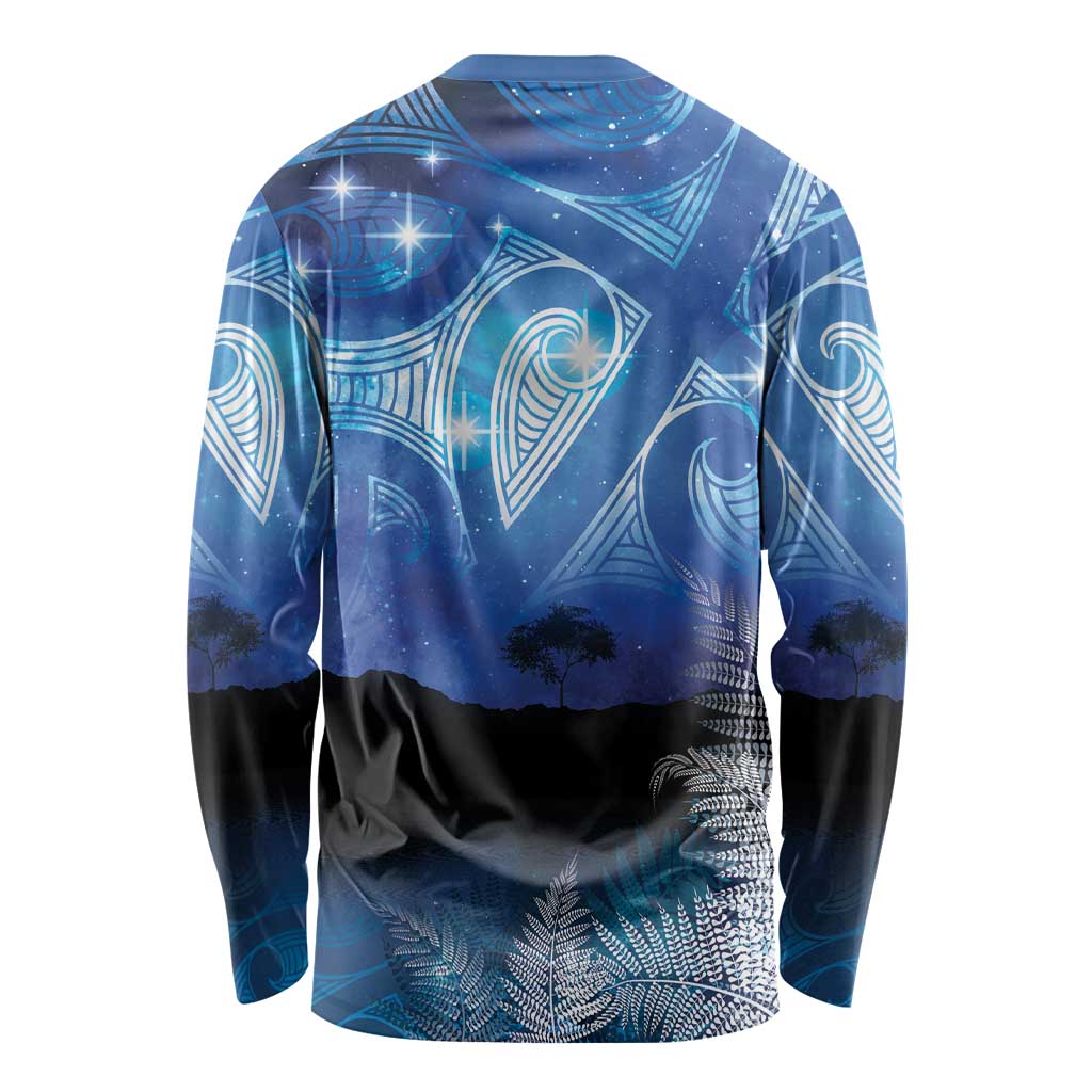 NZ Maori Matariki Scenery Long Sleeve Shirt Galaxy Sky LT7 - Polynesian Pride