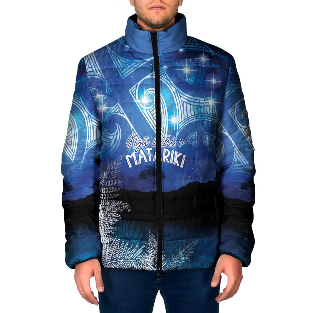NZ Maori Matariki Scenery Padded Jacket Galaxy Sky LT7 Men Galaxy - Polynesian Pride
