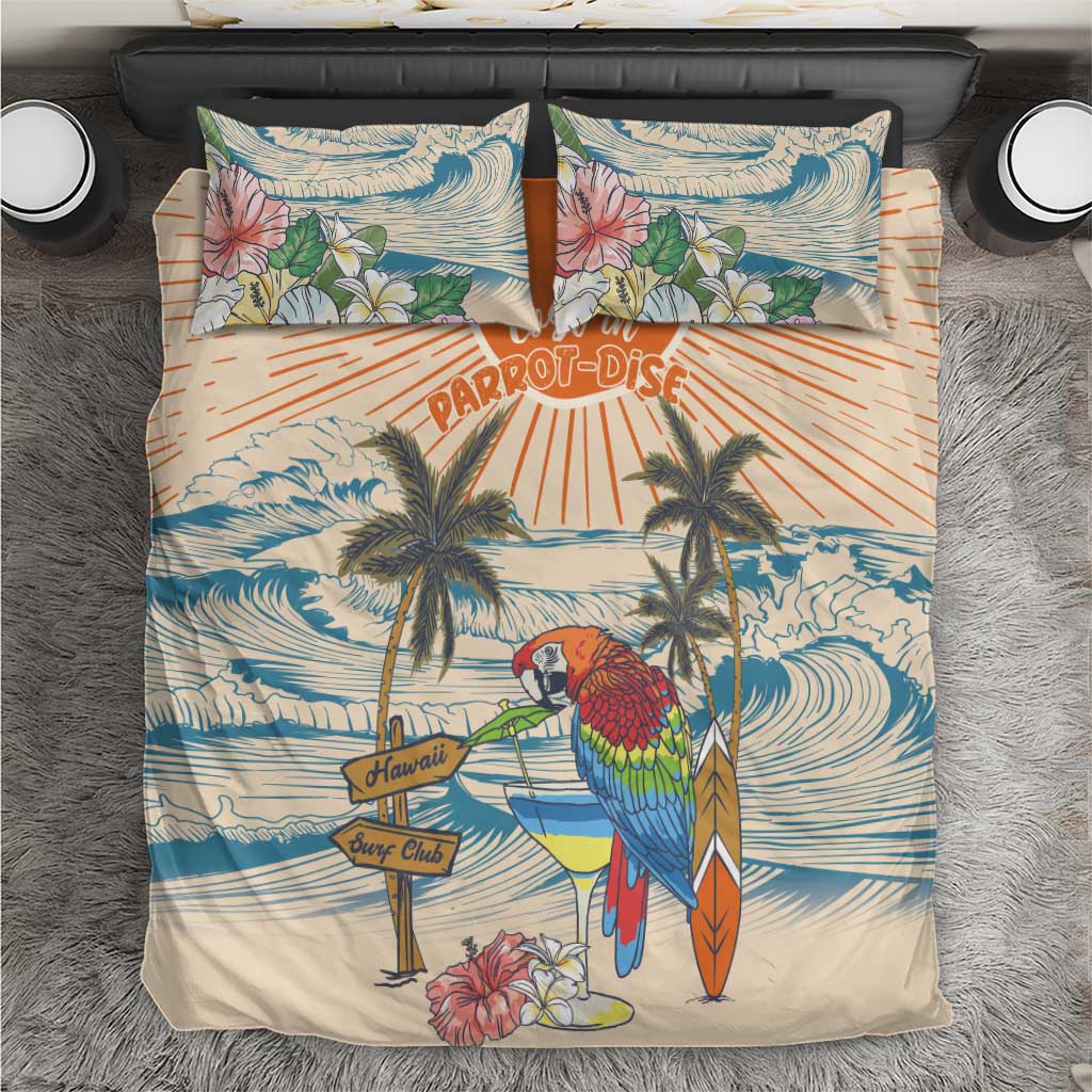 Christmas In July - Hawaii Retro Bedding Set Lost In Parrot-dise LT7 Beige - Polynesian Pride