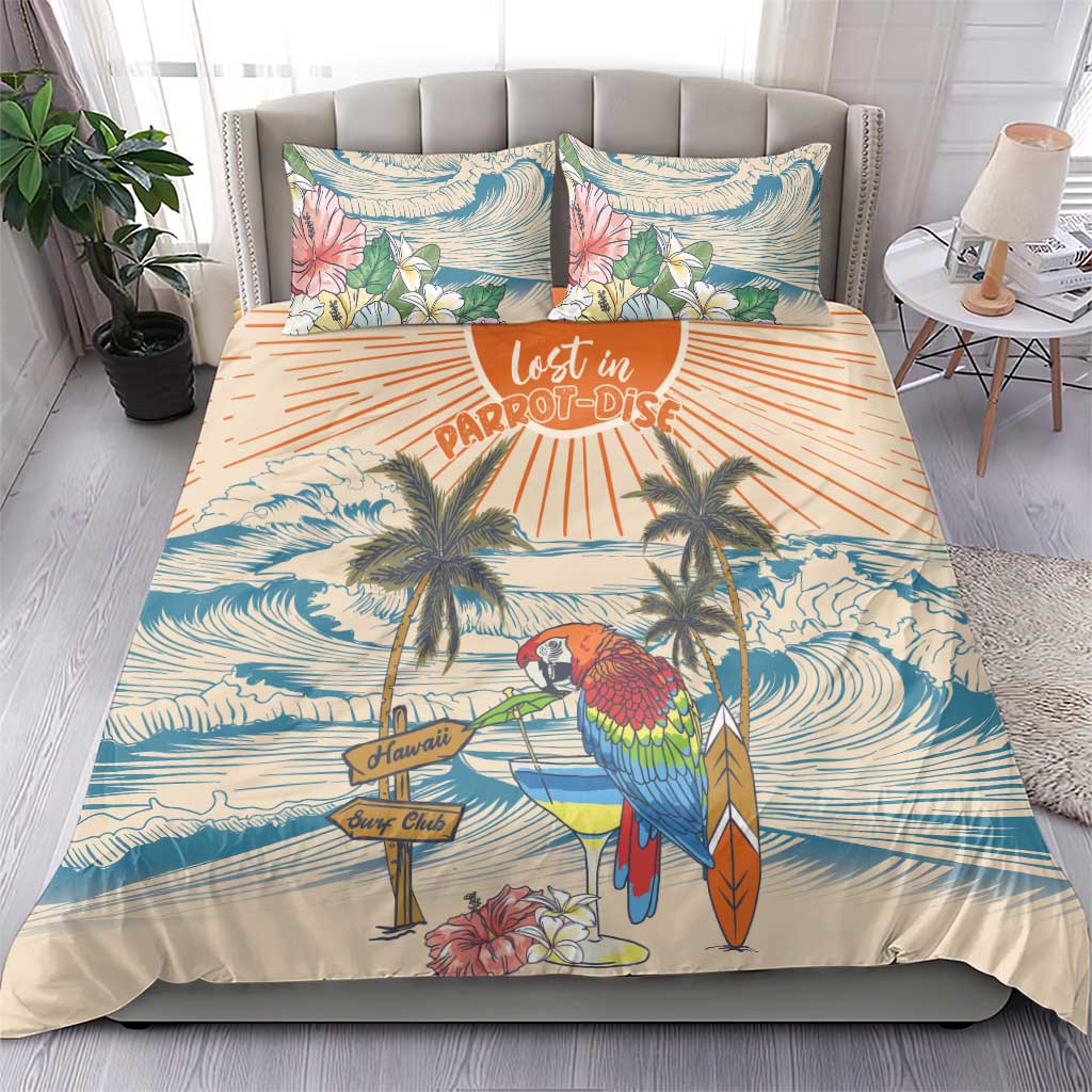 Christmas In July - Hawaii Retro Bedding Set Lost In Parrot-dise LT7 - Polynesian Pride