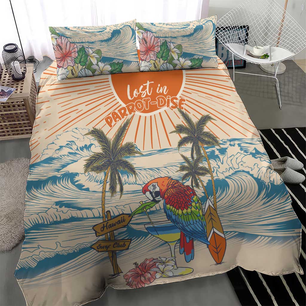 Christmas In July - Hawaii Retro Bedding Set Lost In Parrot-dise LT7 - Polynesian Pride