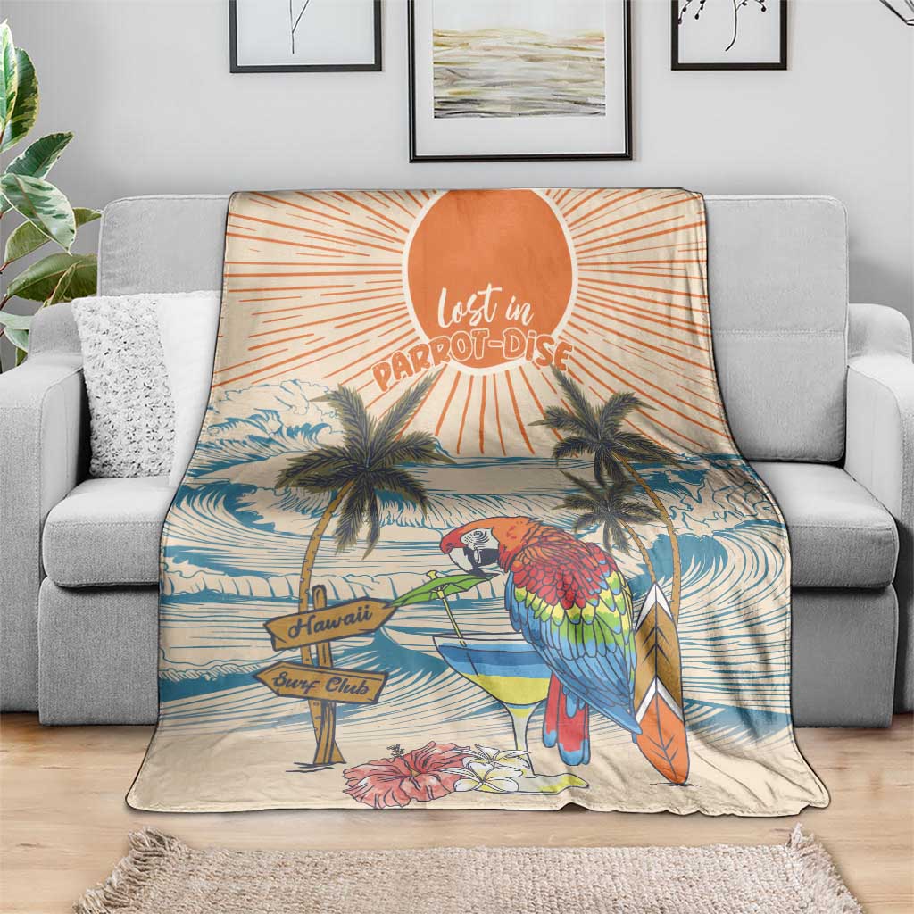Christmas In July - Hawaii Retro Blanket Lost In Parrot-dise LT7 - Polynesian Pride