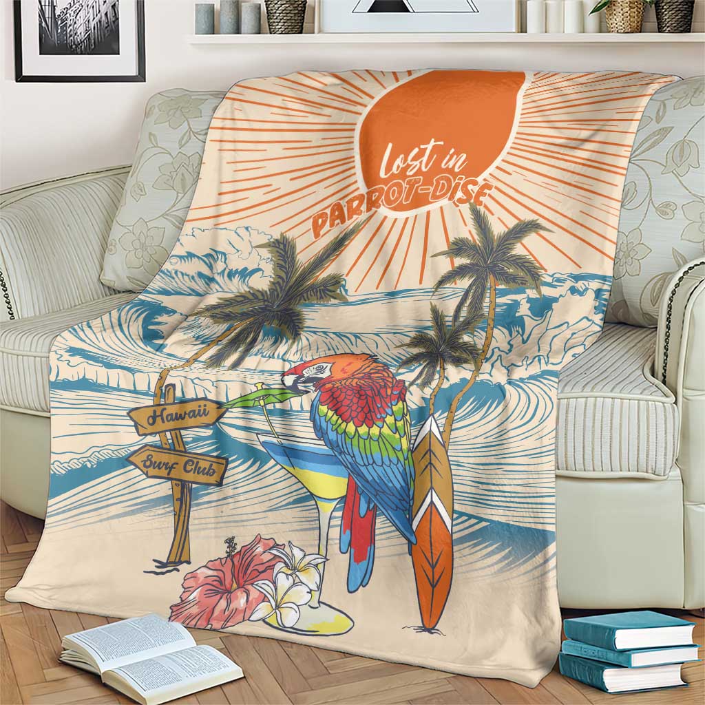 Christmas In July - Hawaii Retro Blanket Lost In Parrot-dise LT7 - Polynesian Pride