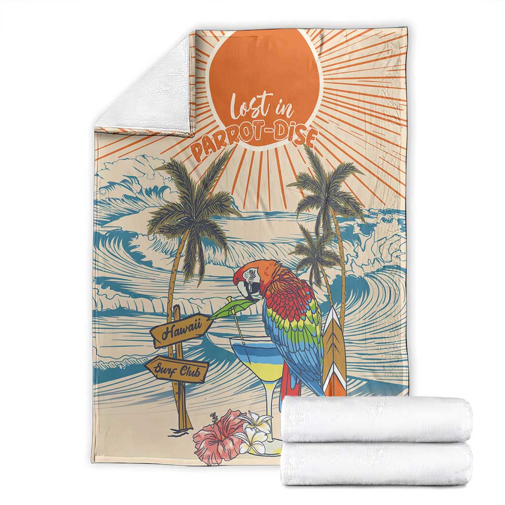 Christmas In July - Hawaii Retro Blanket Lost In Parrot-dise LT7 - Polynesian Pride