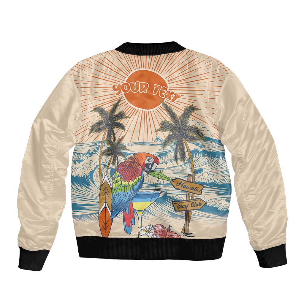 Personalized Christmas In July - Hawaii Retro Bomber Jacket Lost In Parrot-dise LT7 - Polynesian Pride