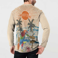 Personalized Christmas In July - Hawaii Retro Button Sweatshirt Lost In Parrot-dise LT7 - Polynesian Pride
