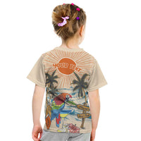 Personalized Christmas In July - Hawaii Retro Kid T Shirt Lost In Parrot-dise LT7 - Polynesian Pride
