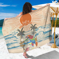 Christmas In July - Hawaii Retro Sarong Lost In Parrot-dise LT7 One Size 44 x 66 inches Beige - Polynesian Pride