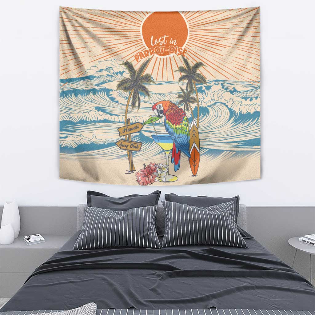 Christmas In July - Hawaii Retro Tapestry Lost In Parrot-dise LT7 - Polynesian Pride