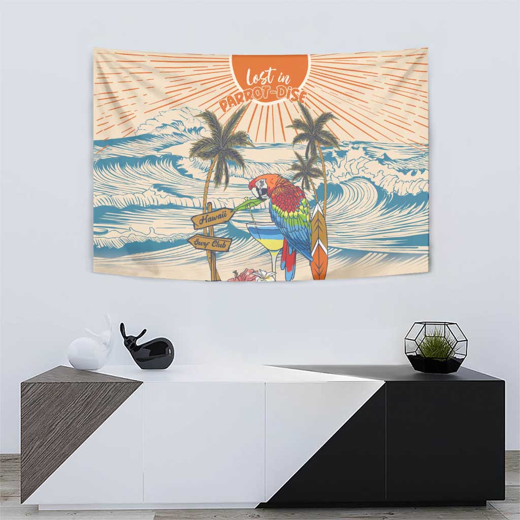 Christmas In July - Hawaii Retro Tapestry Lost In Parrot-dise LT7 - Polynesian Pride
