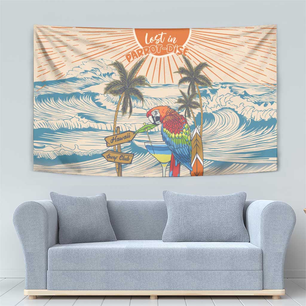 Christmas In July - Hawaii Retro Tapestry Lost In Parrot-dise LT7 - Polynesian Pride