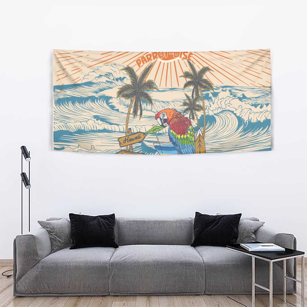 Christmas In July - Hawaii Retro Tapestry Lost In Parrot-dise LT7 - Polynesian Pride