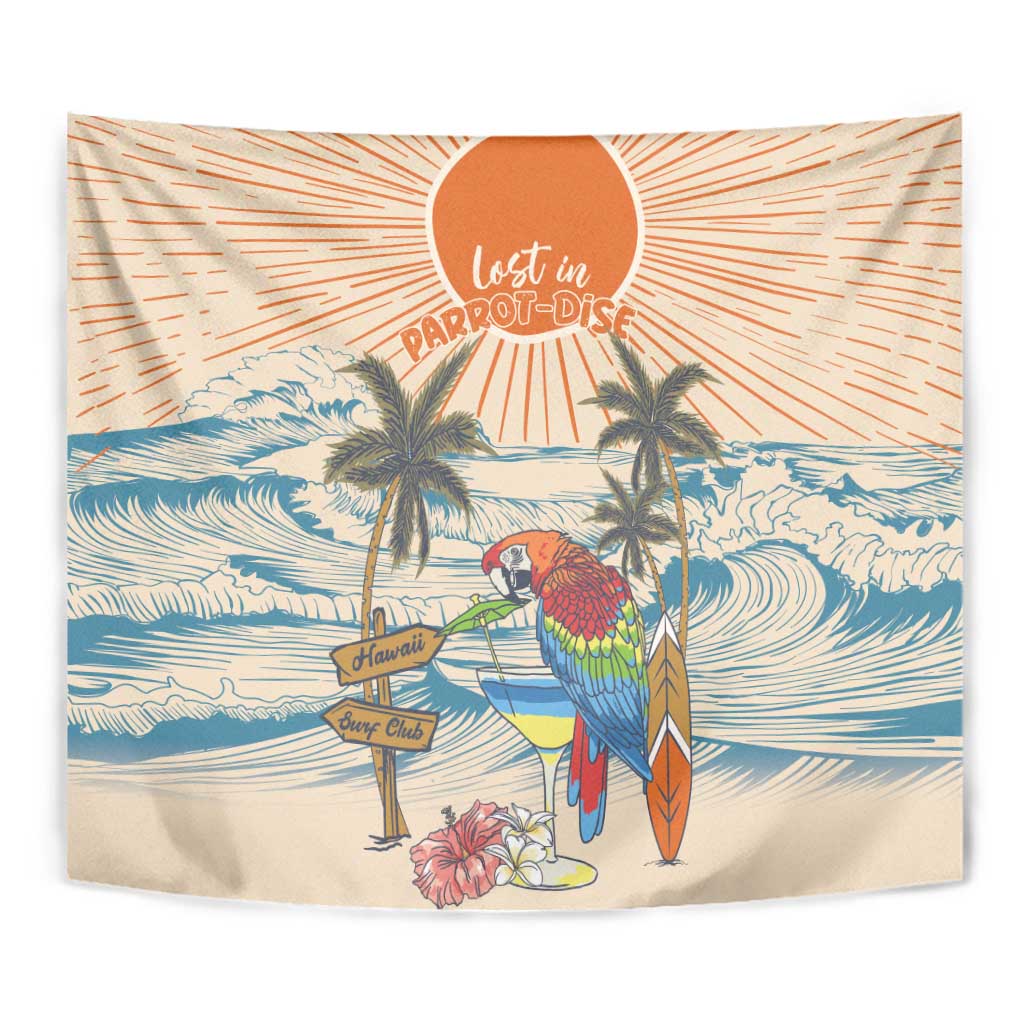 Christmas In July - Hawaii Retro Tapestry Lost In Parrot-dise LT7 - Polynesian Pride