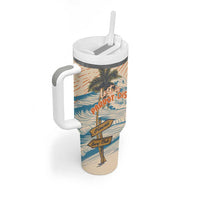 Personalized Christmas In July - Hawaii Retro Tumbler With Handle Lost In Parrot-dise LT7 - Polynesian Pride