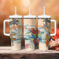 Personalized Christmas In July - Hawaii Retro Tumbler With Handle Lost In Parrot-dise LT7 - Polynesian Pride