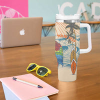 Personalized Christmas In July - Hawaii Retro Tumbler With Handle Lost In Parrot-dise LT7 - Polynesian Pride