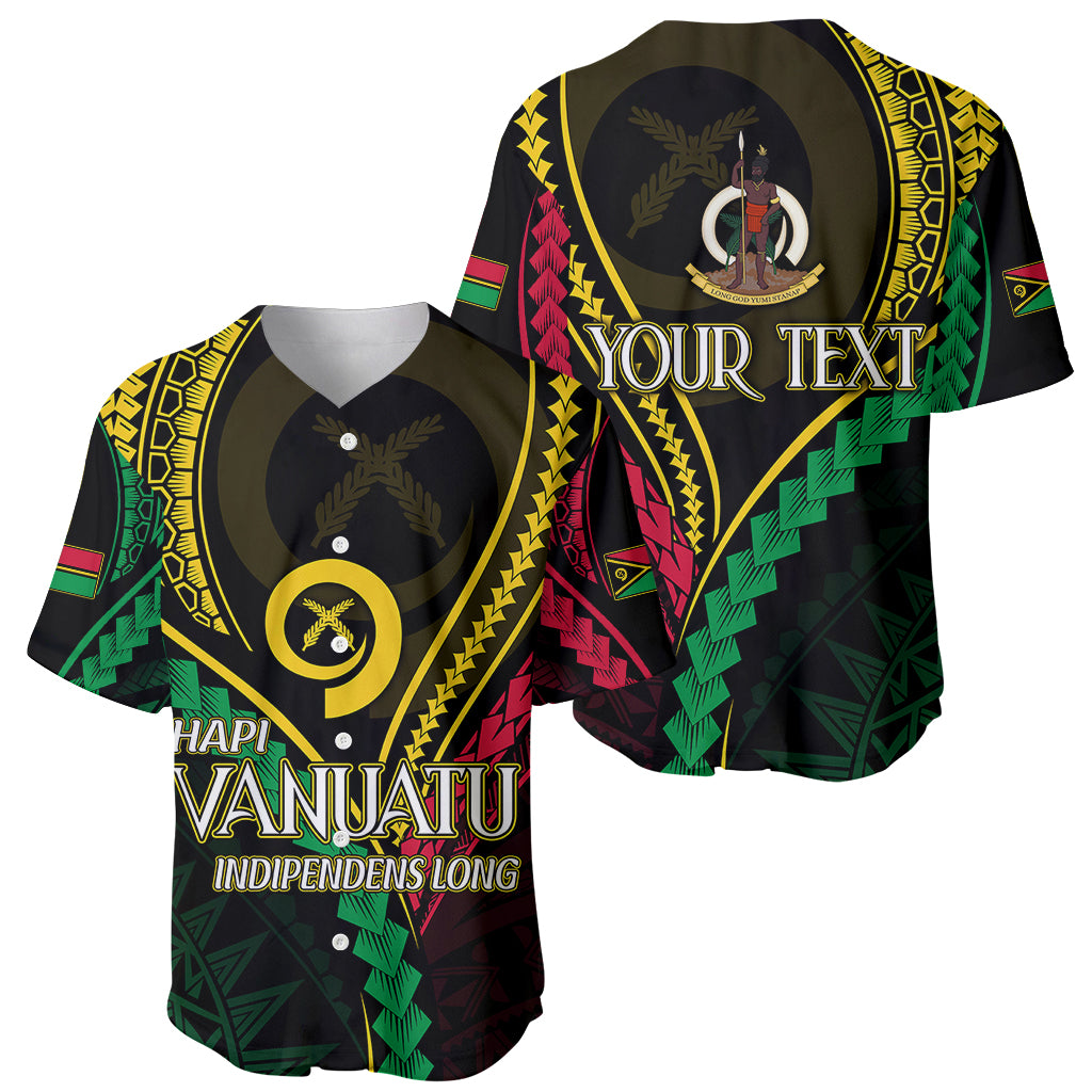 Personalised Vanuatu Baseball Jersey 44th Hapi Indipendens Long LT7 - Polynesian Pride