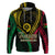 Personalised Vanuatu Hoodie 43rd Hapi Indipendens Long LT7 Black - Polynesian Pride