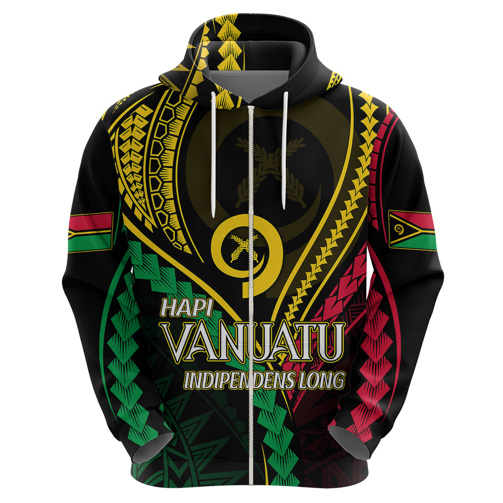 Personalised Vanuatu Hoodie 44th Hapi Indipendens Long LT7 - Polynesian Pride