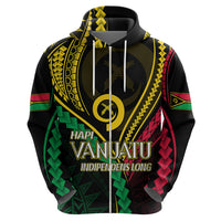 Personalised Vanuatu Hoodie 44th Hapi Indipendens Long LT7 - Polynesian Pride