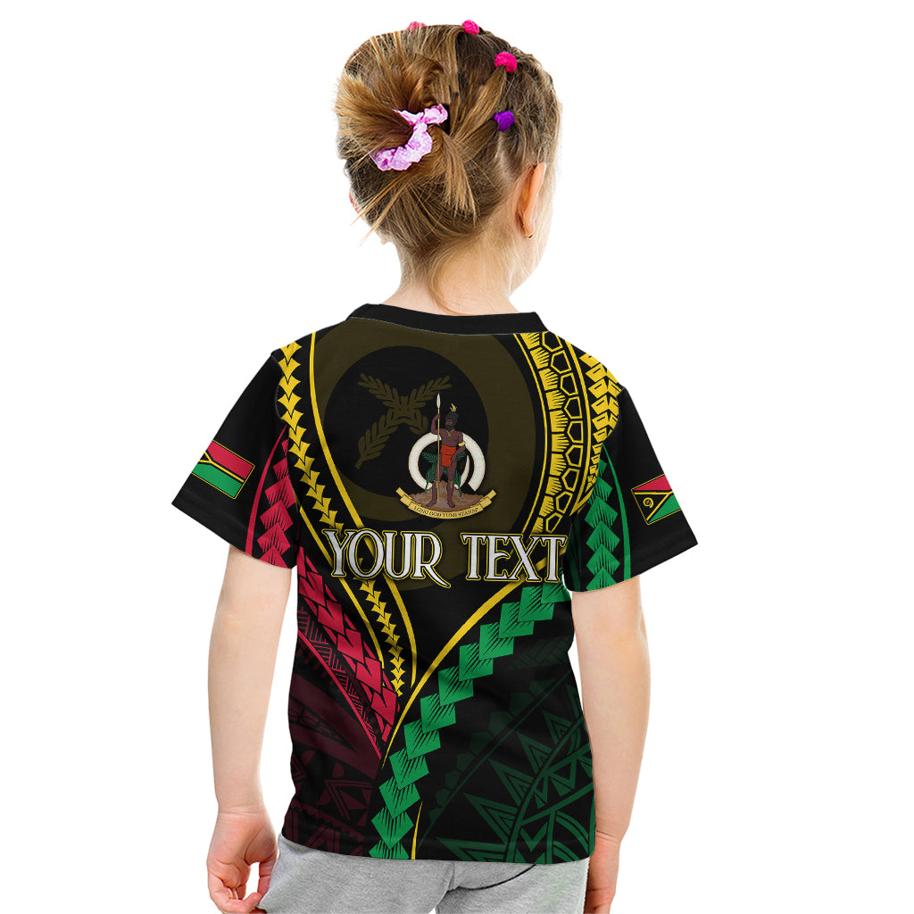Personalised Vanuatu Kid T Shirt 44th Hapi Indipendens Long LT7 - Polynesian Pride