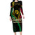 Personalised Vanuatu Long Sleeve Bodycon Dress 43rd Hapi Indipendens Long LT7 Long Dress Black - Polynesian Pride