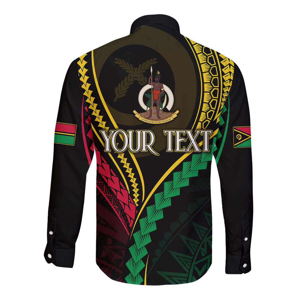 Personalised Vanuatu Long Sleeve Button Shirt 44th Hapi Indipendens Long LT7 - Polynesian Pride