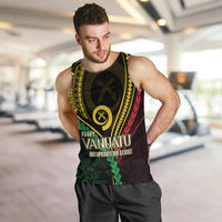 Personalised Vanuatu Men Tank Top 44th Hapi Indipendens Long LT7 - Polynesian Pride