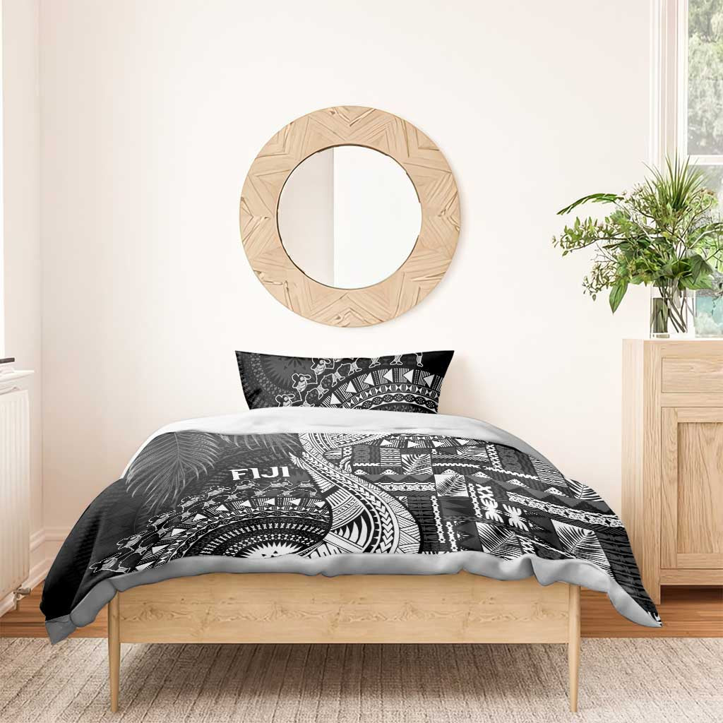 Fiji Rugby Bula Masi Bedding Set Fish Tail Kaivity Cibi - Black LT7 - Polynesian Pride