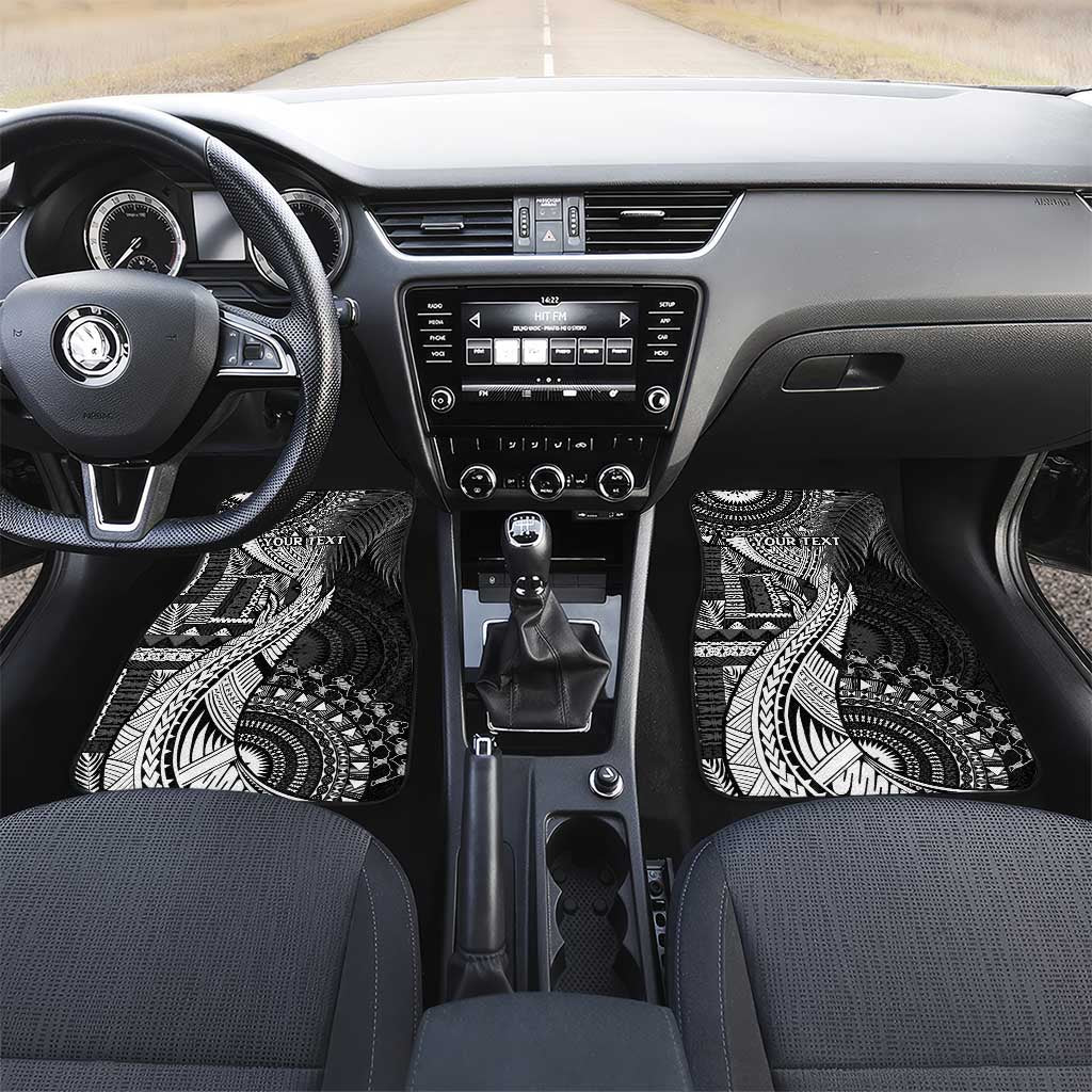 Fiji Rugby Bula Masi Car Mats Fish Tail Kaivity Cibi - Black LT7 Set 2pcs - Front Black - Polynesian Pride