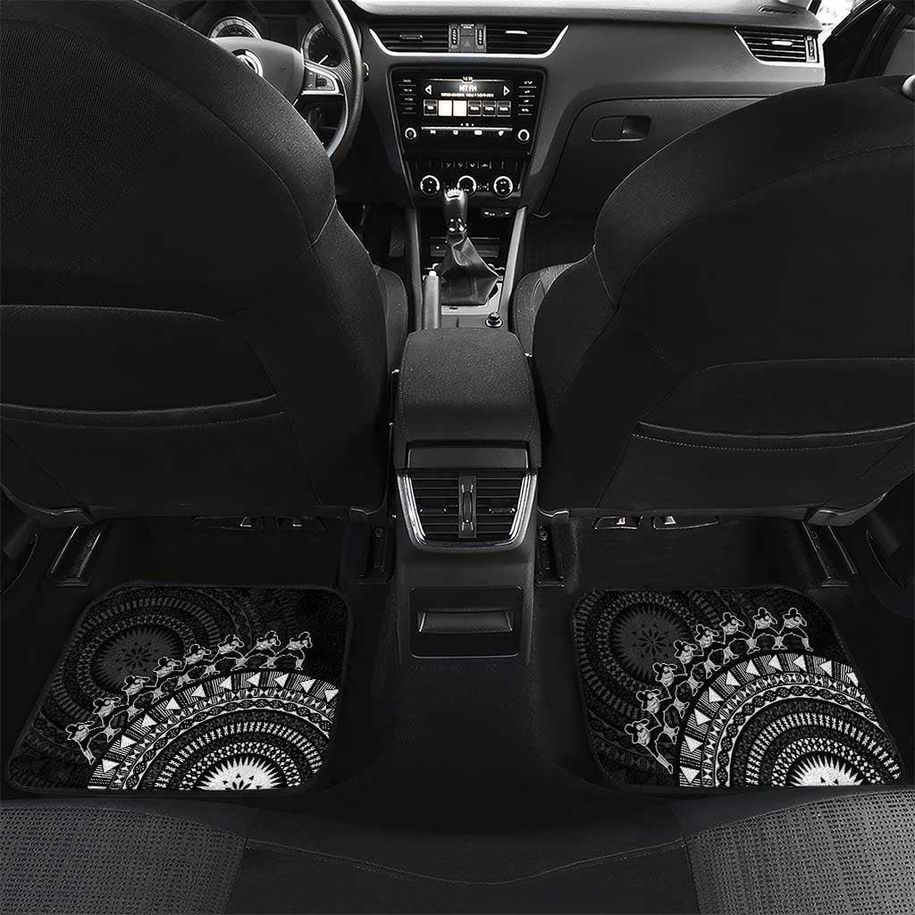 Fiji Rugby Bula Masi Car Mats Fish Tail Kaivity Cibi - Black LT7 Set 2pcs - Back Black - Polynesian Pride