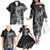 Fiji Rugby Personalised Bula Masi Family Matching Off The Shoulder Long Sleeve Dress and Hawaiian Shirt Fish Tail Kaivity Cibi - Black