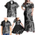 Fiji Rugby Personalised Bula Masi Family Matching Off Shoulder Maxi Dress and Hawaiian Shirt Fish Tail Kaivity Cibi - Black