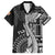 Fiji Rugby Personalised Bula Masi Family Matching Off Shoulder Short Dress and Hawaiian Shirt Fish Tail Kaivity Cibi - Black