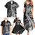 Fiji Rugby Personalised Bula Masi Family Matching Summer Maxi Dress and Hawaiian Shirt Fish Tail Kaivity Cibi - Black