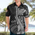 Fiji Rugby Personalised Bula Masi Hawaiian Shirt Fish Tail Kaivity Cibi - Black