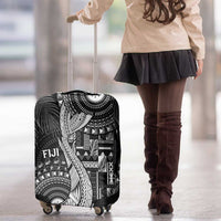 Fiji Rugby Bula Masi Luggage Cover Fish Tail Kaivity Cibi - Black LT7 - Polynesian Pride