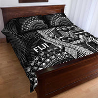 Fiji Rugby Bula Masi Quilt Bed Set Fish Tail Kaivity Cibi - Black LT7 - Polynesian Pride