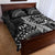 Fiji Rugby Bula Masi Quilt Bed Set Fish Tail Kaivity Cibi - Black