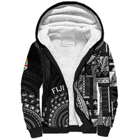 Fiji Rugby Personalised Bula Masi Sherpa Hoodie Fish Tail Kaivity Cibi - Black LT7 Unisex Black - Polynesian Pride