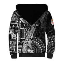 Fiji Rugby Personalised Bula Masi Sherpa Hoodie Fish Tail Kaivity Cibi - Black LT7 - Polynesian Pride