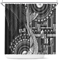 Fiji Rugby Bula Masi Shower Curtain Fish Tail Kaivity Cibi - Black LT7 Black - Polynesian Pride