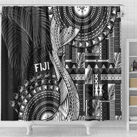 Fiji Rugby Bula Masi Shower Curtain Fish Tail Kaivity Cibi - Black LT7 - Polynesian Pride