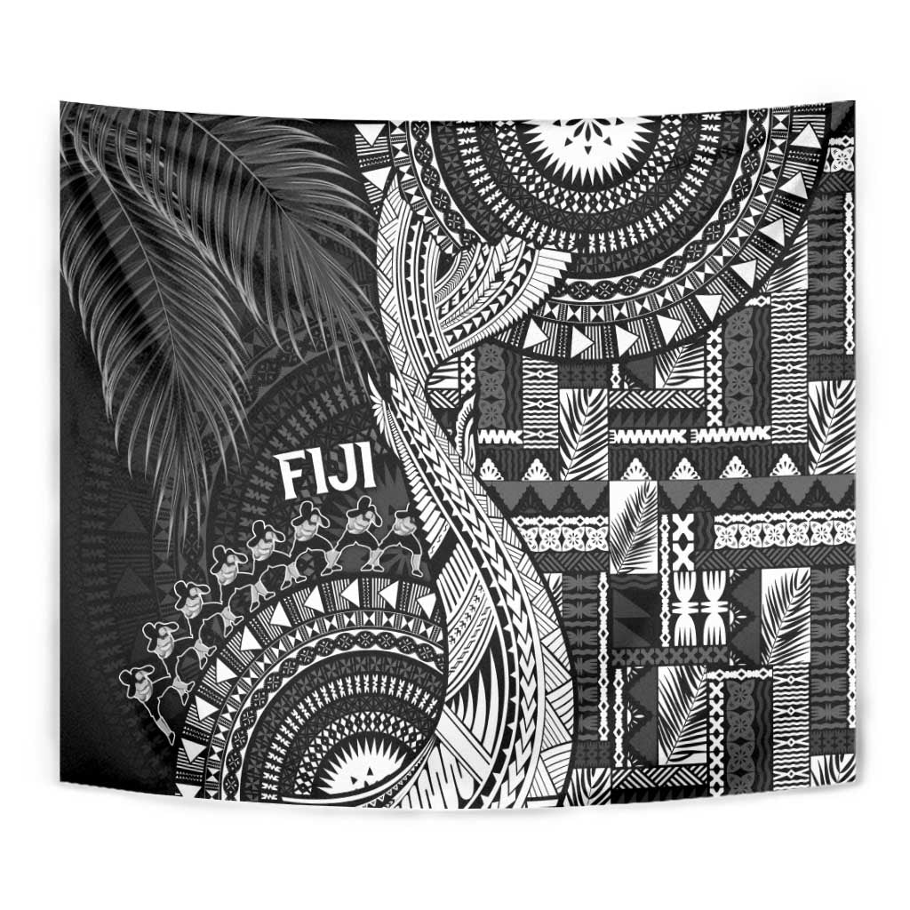 Fiji Rugby Bula Masi Tapestry Fish Tail Kaivity Cibi - Black LT7 - Polynesian Pride