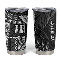 Fiji Rugby Personalised Bula Masi Tumbler Cup Fish Tail Kaivity Cibi - Black LT7 Black - Polynesian Pride