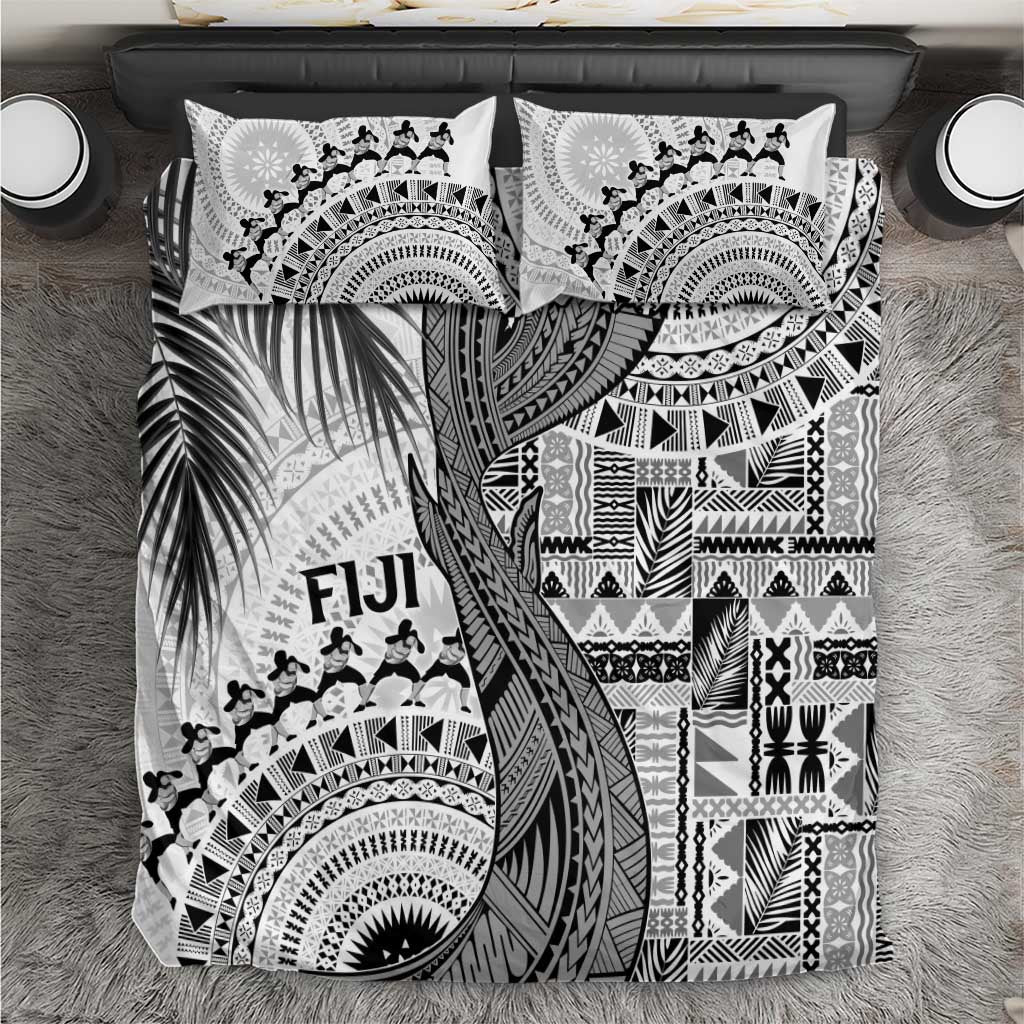 Fiji Rugby Bula Masi Bedding Set Fish Tail Kaivity Cibi - White LT7 White - Polynesian Pride