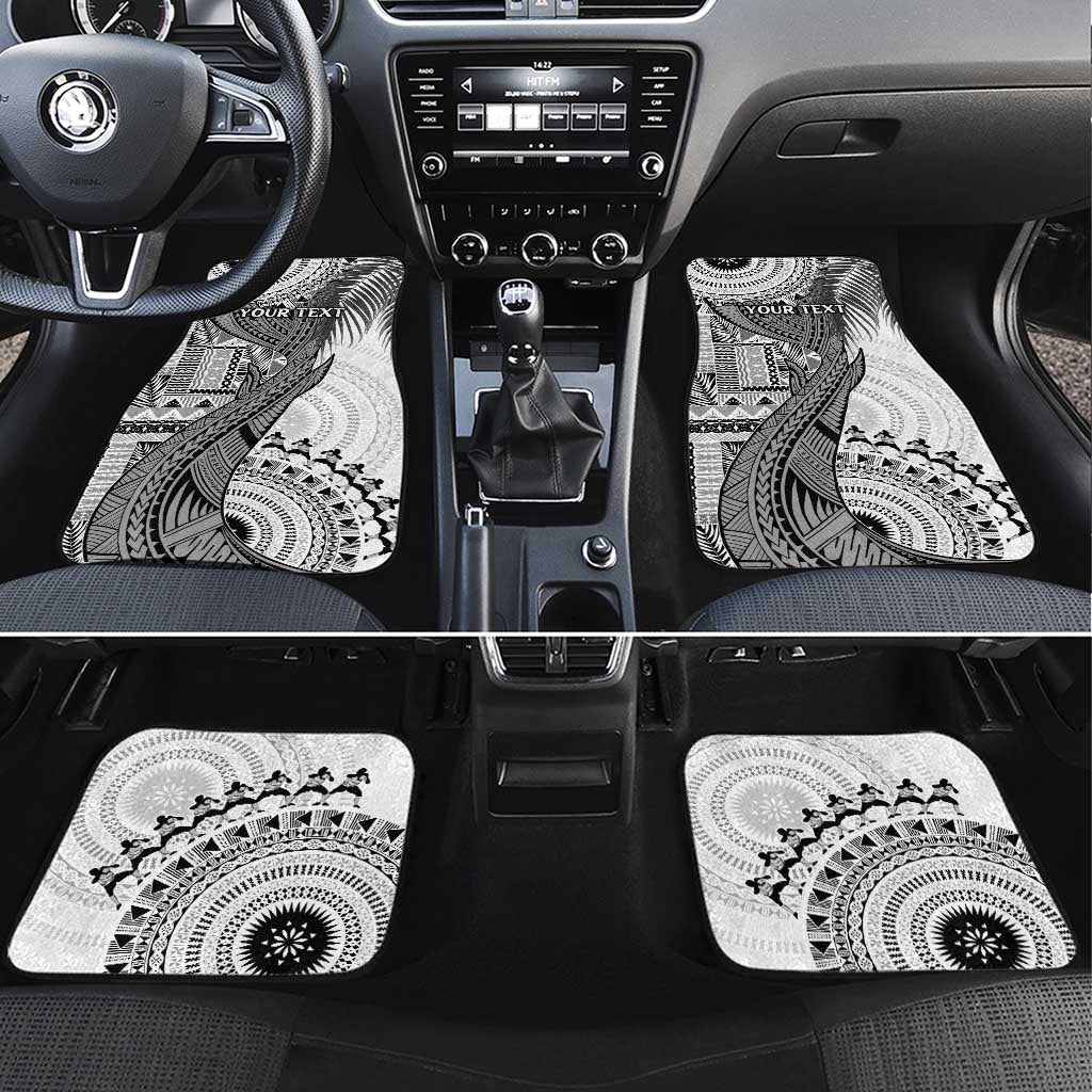 Fiji Rugby Bula Masi Car Mats Fish Tail Kaivity Cibi - White LT7 Set 4pcs White - Polynesian Pride